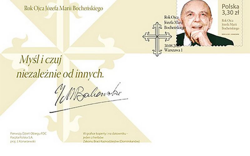 Znaczek z okazji roku Ojca Józefa Marii Bocheńskiego
